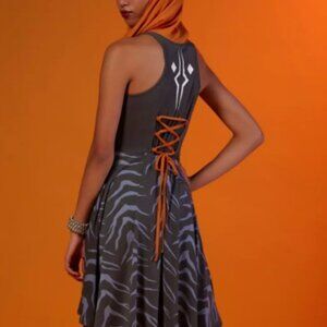 Her Universe Star Wars Ahsoka Lekku Scarf Lace-Up Dress XL